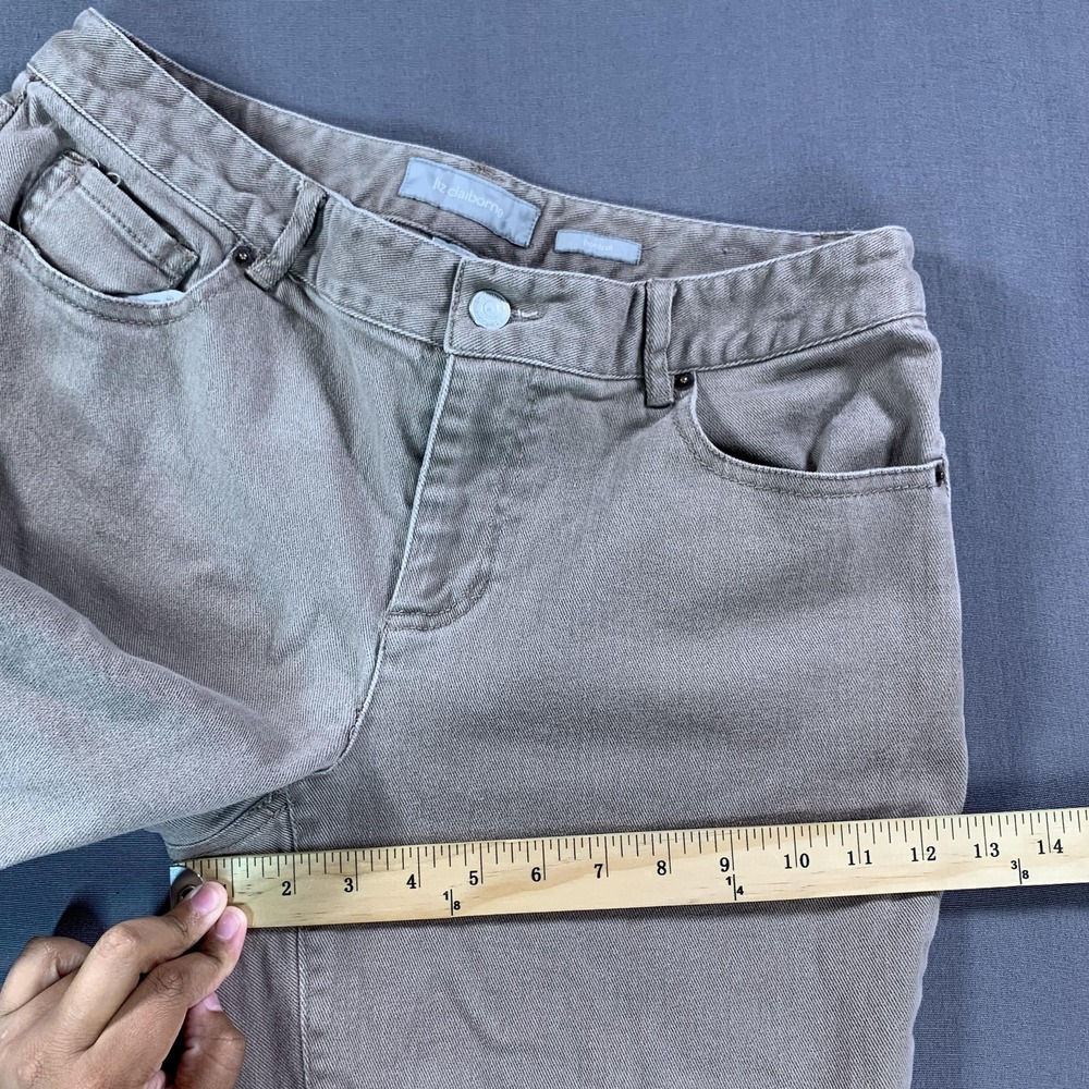Liz Claiborne Jeans Womens 12 Beige Light Wash Mid Rise Bootcut Stretch 34x30 - Picture 10 of 15